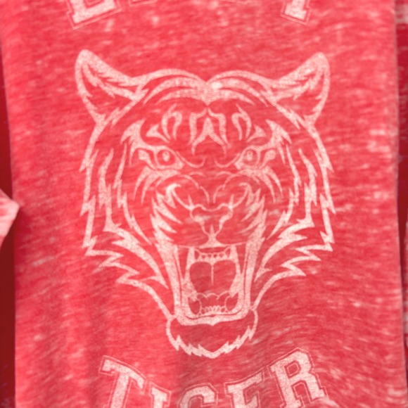 Recycled Karma Easy Tiger Graphic Sweatshirt Red Distressed Women M Vintage Wash - Picture 2 of 7